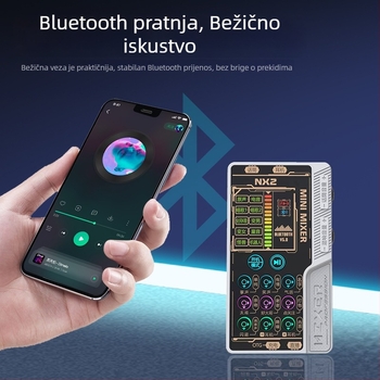 Nx2 Prijenosna zvučna kartica za live streaming i karaoke, set za telefon i PC