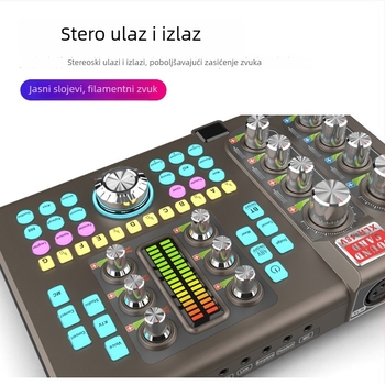 SK80 2-kanalna Bluetooth karaokena zvučna kartica za mobitele i PC – frekvencijski raspon 60 Hz–15 kHz, SNR ≥70 dB