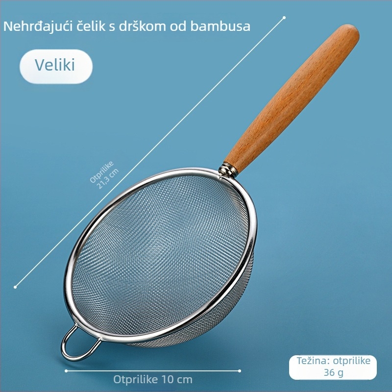 304 nehrđajući čelik mrežasto cjedilo – kuhinjsko višefunkcionalno filtrno sito, otporno na toplinu, protuklizno, dvostruki kuk