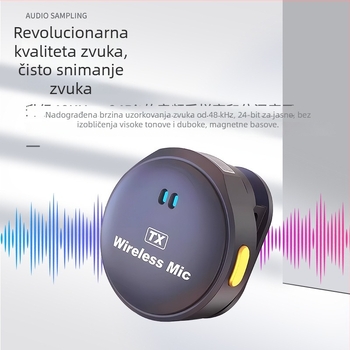 Bežični lavalier mikrofon s deaktiviranjem šuma, Bluetooth Q9, zvučna kartica, klips-on dvostruki mikrofon za mobilni streaming