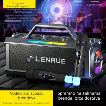 Vanjski karaoke Bluetooth zvučnik s mikrofonom, 30W, 3-zvučnički sustav, Bluetooth 5.3, IPX4