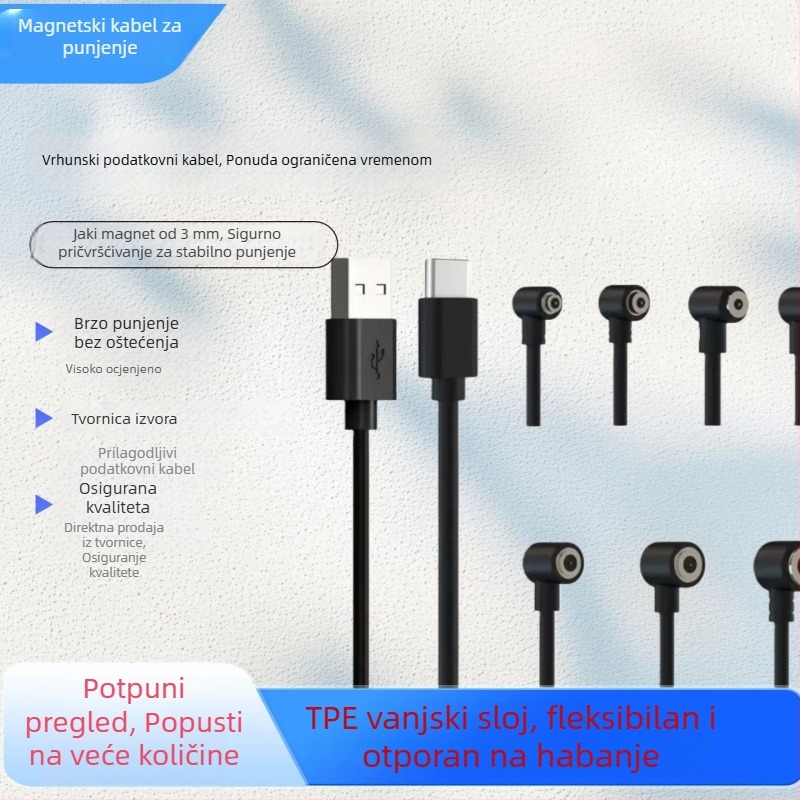 Magnetični kabel za punjenje s Pogo Pin konektorima za pametne nosive uređaje