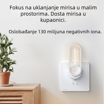 Pročišćivač zraka za kupaonu s negativnim ionima, uklanjanje mirisa i formaldehida, tih način rada i zvjezdano ambijentalno svjetlo