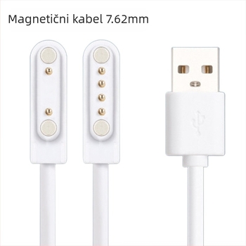 Magnetični kabel za punjenje pametnog sata, USB, 4-pin, 7,62 mm, linija za podatke