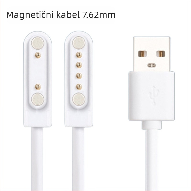 Magnetični kabel za punjenje pametnog sata, USB, 4-pin, 7,62 mm, linija za podatke