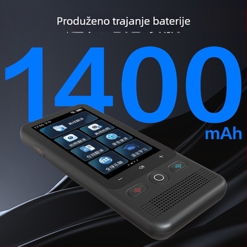 Prijenosni inteligentni glasovni prevoditelj s Android OS-om, Bluetooth, domet do 10 m, baterija 1500 mAh, zaslon na dodir i fizički gumbi, Model T18