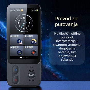 Offline inteligentni prevoditelj s simultanim prevodom, višejezični prijevod, prijevod fotografija, ABS kućište — idealno za poslovna putovanja