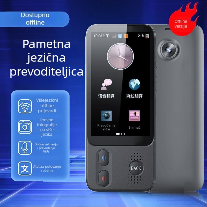 Offline inteligentni prevoditelj s simultanim prevodom, višejezični prijevod, prijevod fotografija, ABS kućište — idealno za poslovna putovanja