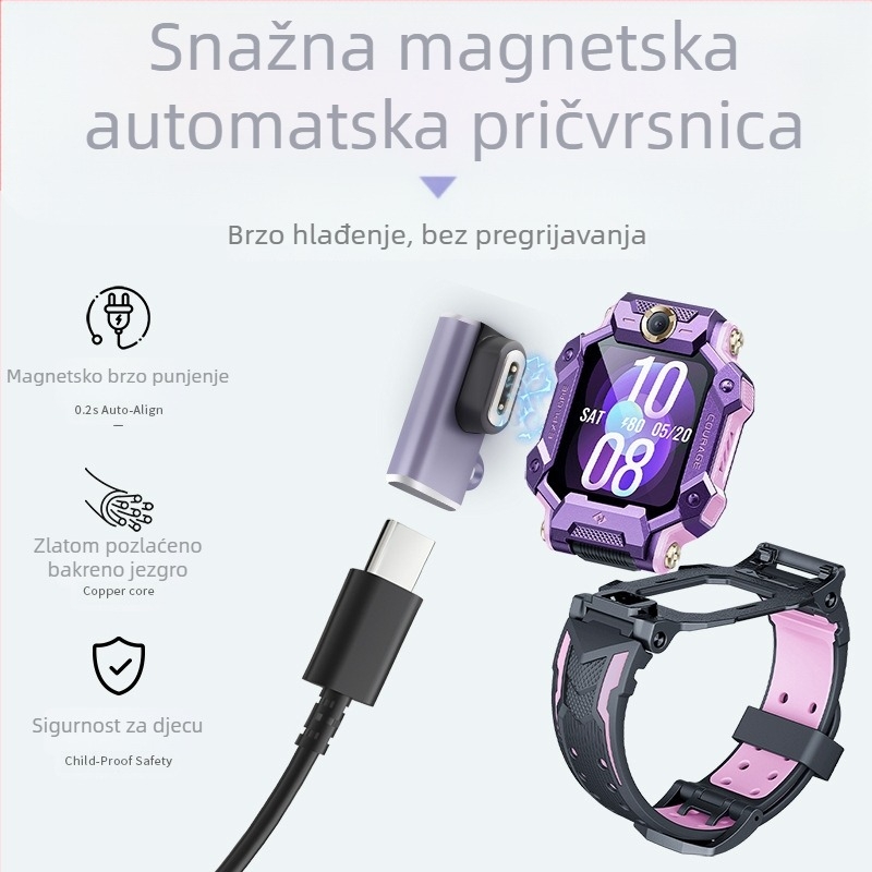 Rising Sun USB-C adapter za Little Genius dječji pametni sat s zaštićenim USB-C priključkom