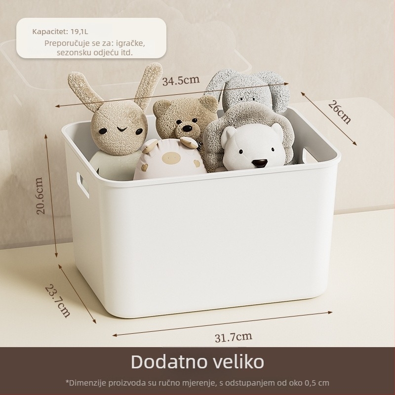 Desktop kutija za pohranu s ladicama, kapacitet 20–30 L, PP plast, otporna na prašinu, ručno nošenje