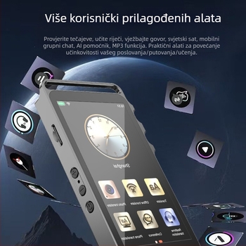 AI inteligentan glasovni prevoditelj s offline simultanim prijevodom na više jezika za službena putovanja, uredski posao i putovanja