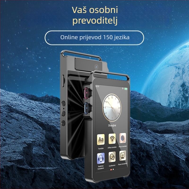 AI inteligentan glasovni prevoditelj s offline simultanim prijevodom na više jezika za službena putovanja, uredski posao i putovanja