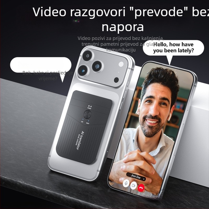 Prijenosni prevoditelj, offline prijevod u stvarnom vremenu uz simultanu interpretaciju, Bluetooth povezana aplikacija, kućište od PC-aluminijske legure