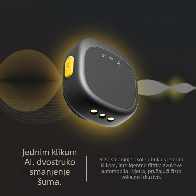 D07 Bežični lavalier mikrofon s magnetskom kopčom za prijenos uživo — Bluetooth 5.2, ugrađena baterija 300–500 mAh, trajanje 3–6 h, frekvencijski raspon 20 Hz–20 kHz, SNR ≥60 dB