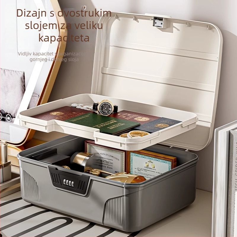 Lockable ABS kutija za pohranu lozinki, kapacitet 10–20 L, otporná na prašinu i vlagu, bez montaže