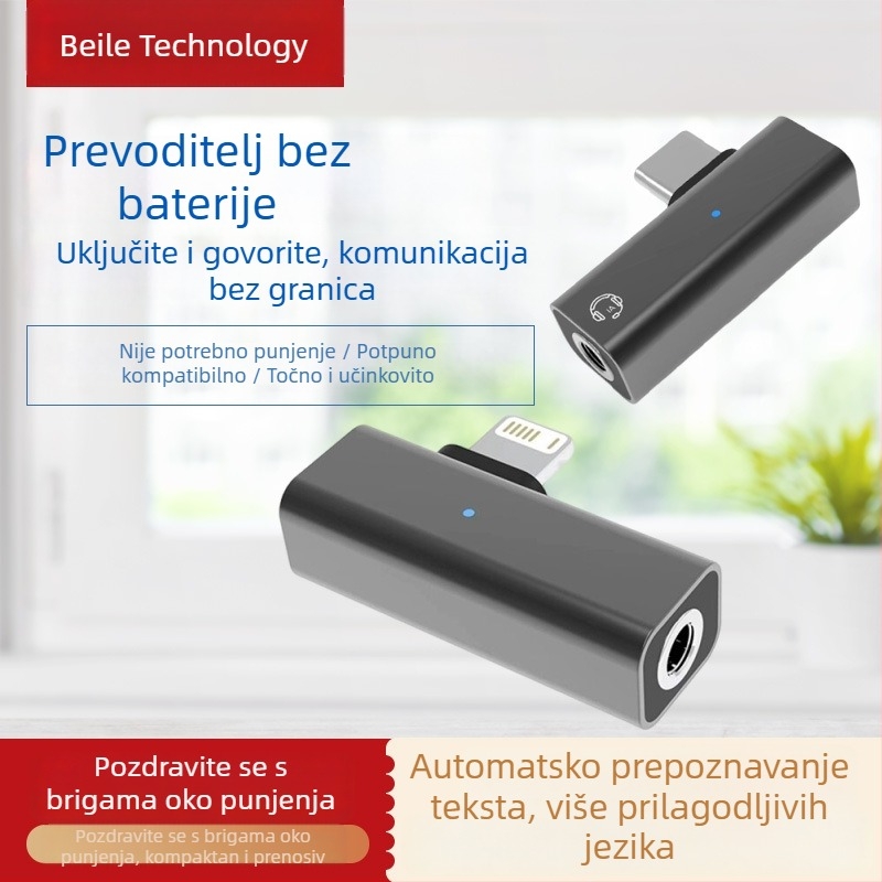 Prevoditelj 140 jezika, bez baterije, simultani prijevod, prijevod slika, učenje engleskog, AI pametan poklon, prijenosno