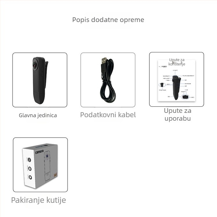 A18 Klips kamera za konferencije 1080p, snimanje na TF karticu, 300 sati baterije