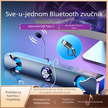 Desktop Bluetooth zvučnik s mikrofonom, 2.0 zvučni kanal, 3W, USB sučelje, za računalo