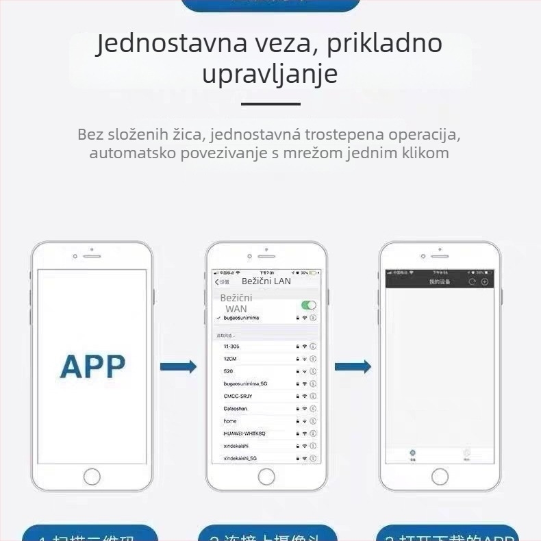 Pametna kamera (1080p, 3,6 mm objektiv, noćni vid, upravljanje mobilnom aplikacijom, unutarnja upotreba)