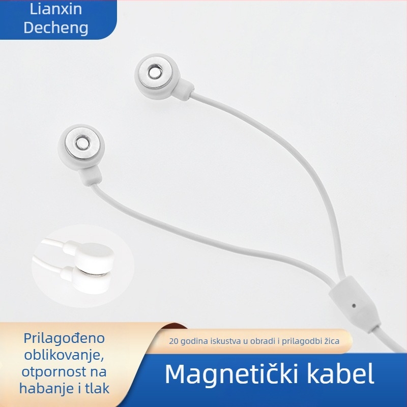 Magnetni kabel 1 na 2 za fizioterapiju — Xinlianxin, magnetno snap-on sučelje, kompatibilan s uređajima za fizioterapiju, masažerima i elektrodom pločama