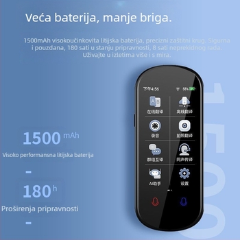 AI glasovni prevoditelj 139 jezika, offline prijevod, prijevod fotografija, za poslovna putovanja