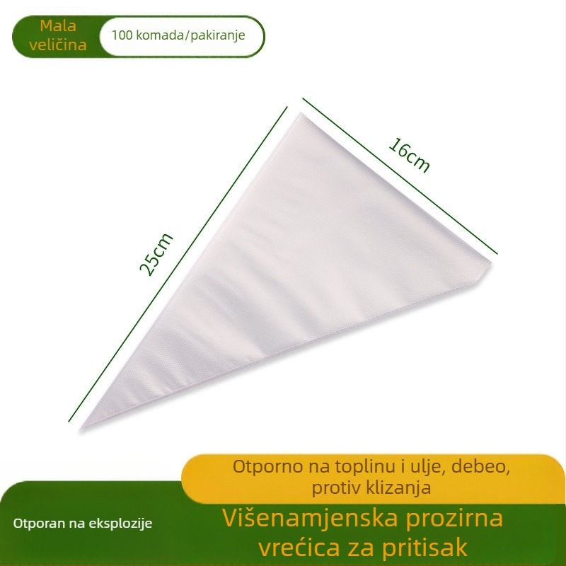 Guste jednokratne vrećice za ukrašavanje hrane, trokutaste vrećice za kremu i glazuru, za dječju hranu i pečenje