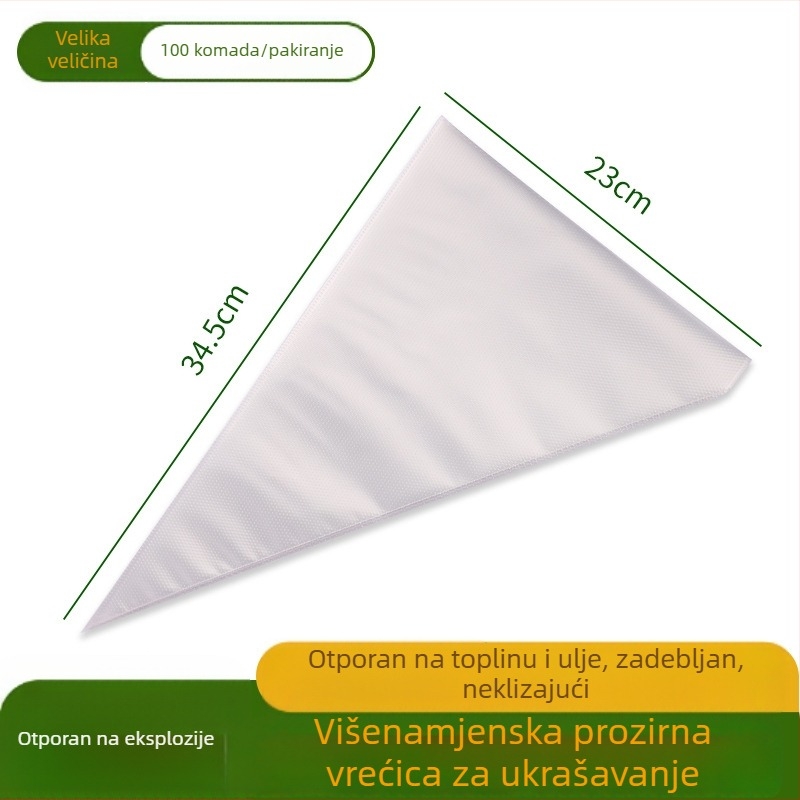 Guste jednokratne vrećice za ukrašavanje hrane, trokutaste vrećice za kremu i glazuru, za dječju hranu i pečenje