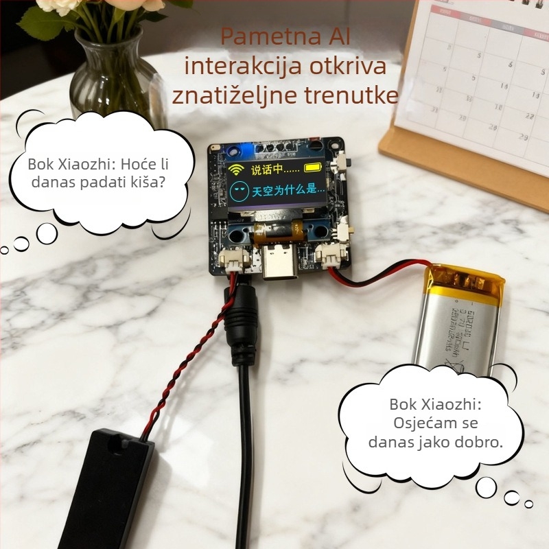 AI glasovni chat robot — ESP32-C3 modul, model C3, vanjska utičnica za slušalice, bežični domet 10 m, način rada: spojeno, OEM obrada