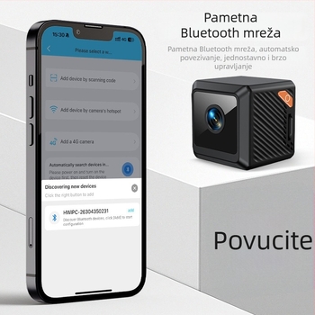 W02 bežična WiFi kamera 1080P noćnim vidom, skladištenje na TF karticu, trajanje baterije 1–3 sata