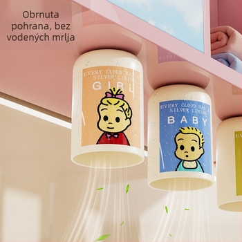 [Heartmade] Magnetična čašica za ispiranje usta s držačem četkice, pričvršćena na dno ogledalne ormarića, za djecu, kupaonica — Materijal: PP+PET; Bez prilagođavanja