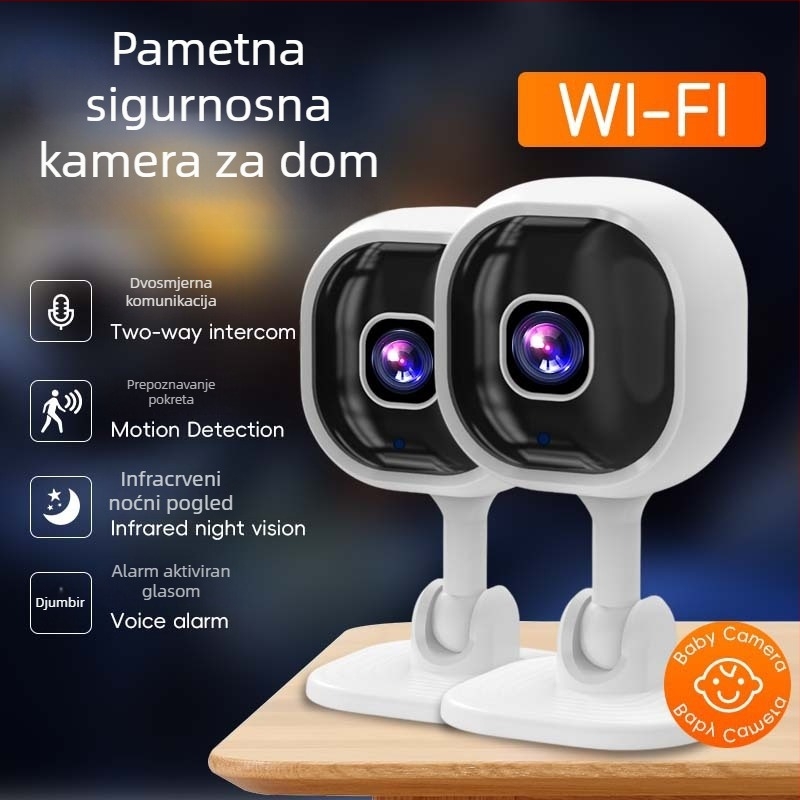 A3 kućna nadzorna kamera s dvosmjernom komunikacijom, HD noćni prikaz, pohrana na TF kartici, snimanje videa, upozorenje na pokret