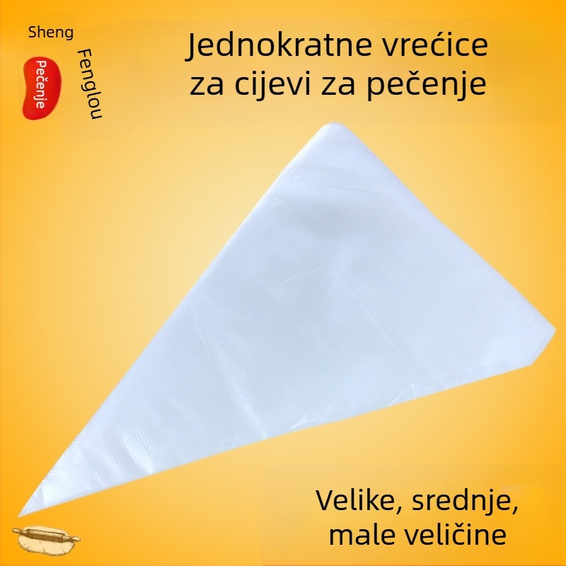 PE plastična vrećica za ukrašavanje, jednokratna, jednobojna, bez natpisa, za kremu i dječje hrane, pakiranje oko 100 kom, prehrambena klasa