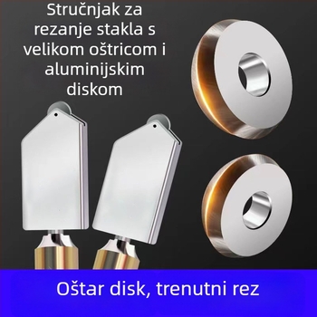 Stakleni nož za rezanje pločica, visoka preciznost, ručni scraper za kaljeno staklo