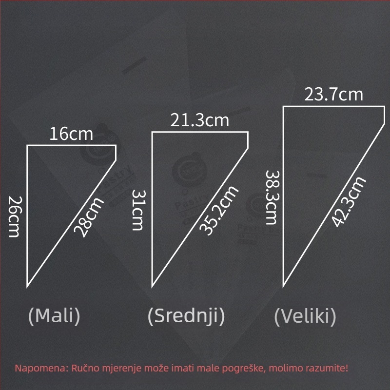 Debela vrećica za ukrašavanje za komercijsku pećarstvo – kolači i torti, jednokratna i višekratna upotreba
