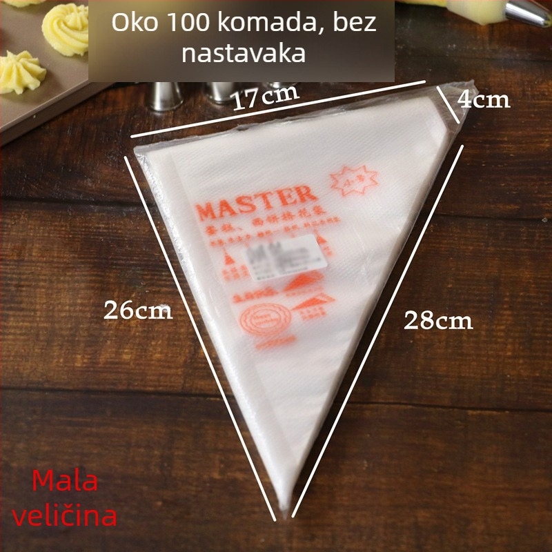 Dekorativni pištolj za ukrase s jednokratnom vrećom za ukrase, prehrambeni silikon