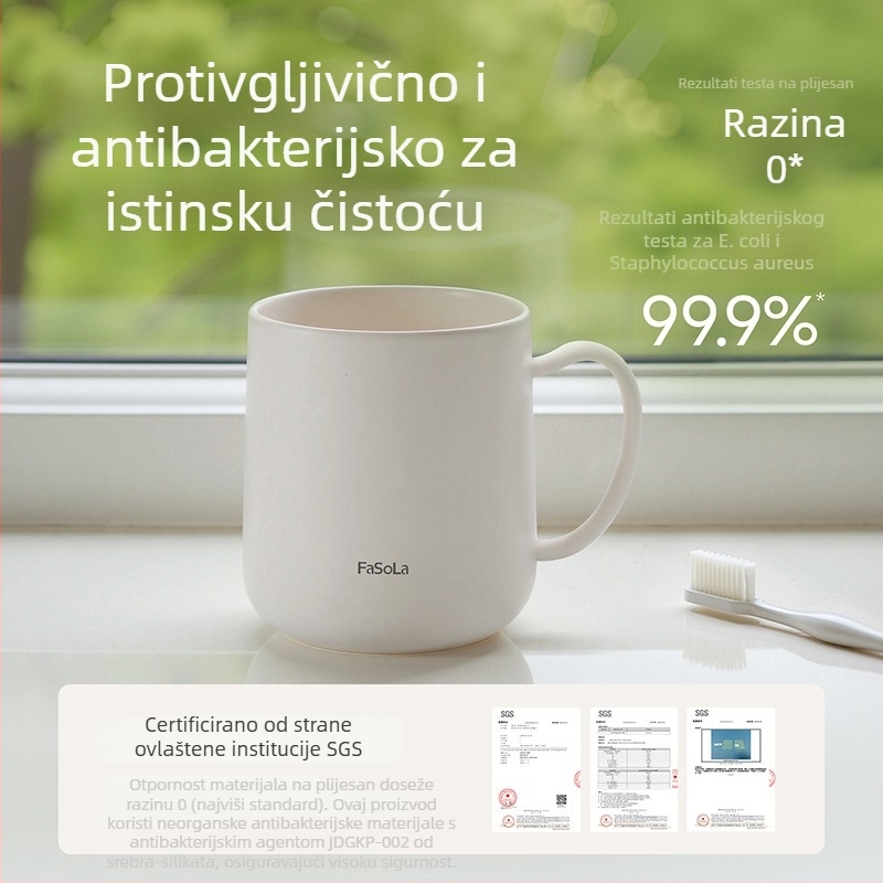 FaSoLa čaša za četkice za zube, prehrambene klase, otporna na plijesan i antibakterijska, PP materijal, model Yf-427, za kućnu upotrebu