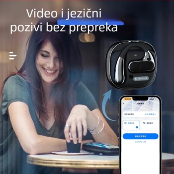 AI pametne slušalice prevoditelj s Bluetoothom, T19, kompatibilnost s iOS/Android, domet 10 m, glasovni prijevod, reproduciranje glazbe i primanje poziva