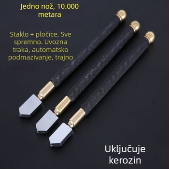 Rezač stakla s dijamantnim oštricom, debeli valjkasti tip, višenamjenski alat za rezanje pločica, uljni tip, Marka Unique