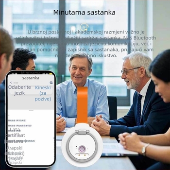 Qin shi T9 pametni glasački prevoditelj za putovanja – Bluetooth, domet 5–10 m, aluminijsko tijelo, 30 g, OEM ispis logotipa