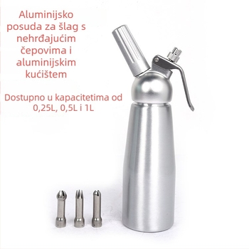 Dekorativni pištolj s aluminijskim tijelom za kremu, CMC marka, alat za ukrašavanje kave