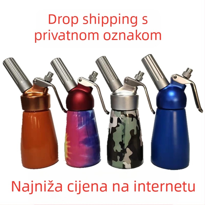 Dekorativni pištolj s aluminijskim tijelom za kremu, CMC marka, alat za ukrašavanje kave