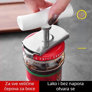 Otvarač za konzerve, nehrđajući čelik, višestruki otvarač za boce i staklenke