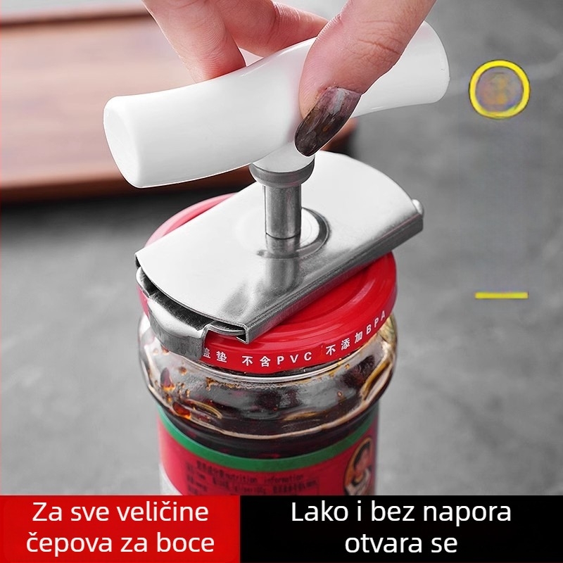 Otvarač za konzerve, nehrđajući čelik, višestruki otvarač za boce i staklenke