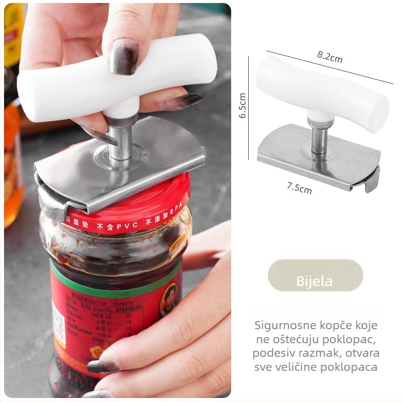 Otvarač za konzerve, nehrđajući čelik, višestruki otvarač za boce i staklenke