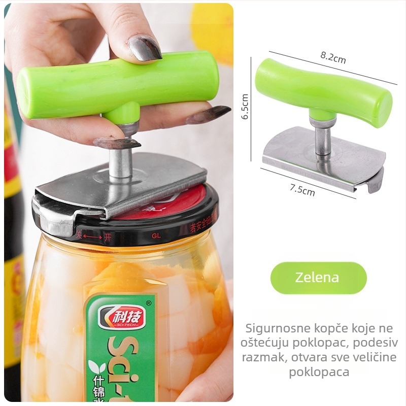 Otvarač za konzerve, nehrđajući čelik, višestruki otvarač za boce i staklenke