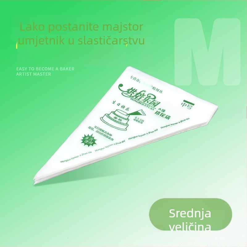 Jednokratna PE vrećica za ukrašavanje, hrane kvalitete, 100 komada po pakiranju, za ukrašavanje torti, čokolade, džema i krema – Yulong