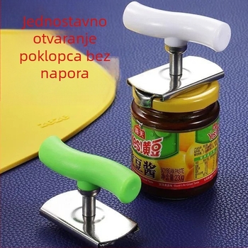 Nehrđajući čelični otvarač poklopaca za staklene staklenke – Višenamjenski, mogućnost otiska logotipa