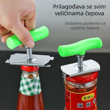 Nehrđajući čelični otvarač poklopaca za staklene staklenke – Višenamjenski, mogućnost otiska logotipa