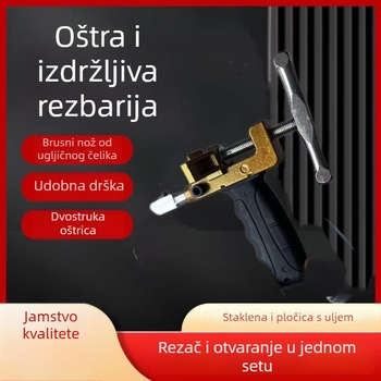 2-u-1 alat za rezanje i označavanje pločica, stakleni rezač s dijamantnom oštricom
