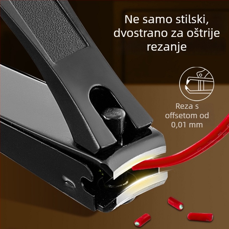 Klešta za nokte, nehrđajući čelik, prijenosno, ravna usta, kućna uporaba (nehrđajući čelik; prijenosno; ravna usta; kućna uporaba)